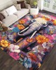 Cross-border TEMU cross-border abstract oil painting carpet for living room, large, full-coverage, non-slip and stain-resistant sofa blanket