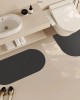 Cross-border modern minimalist solid color diatom mud carpet, absorbent and stain-resistant, household bathroom U-shaped toilet mat.