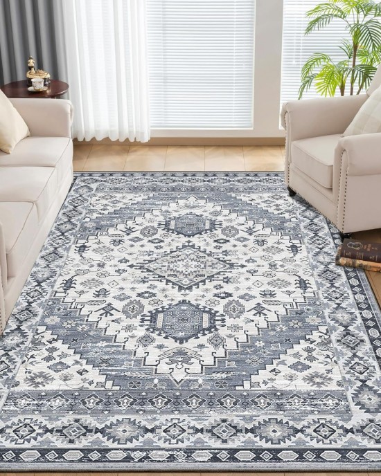 Cross-border light luxury vintage Persian carpets, stain-resistant, full-length coffee table mats for living rooms, bedroom decorative bedside rugs in stock