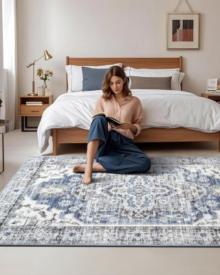 Cross-border Amazon Persian carpet, living room, stain-resistant, easy-care, dust-proof bedside decorative rug