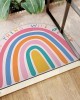 Cartoon rainbow semi-circular floor mats for home entrance doormats, stain-resistant, non-slip bathroom doormats Cartoon rainbow semi-circular floor mats for home entrance doormats, stain-resistant, non-slip bathroom doormats