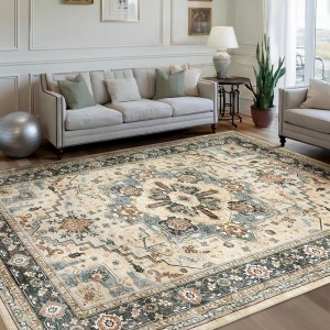 TEMU Cross-border Persian Living Room Carpet, Bedroom Stain-Resistant, Easy-Care, Dust-Resistant, Easy-Care, Bedside Decorative Blanket