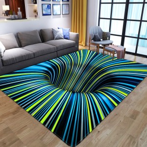 Cross-border carpets, living room sofa rugs, 3D vortex wall-to-wall carpets, creative three-dimensional floor mats available for shipping