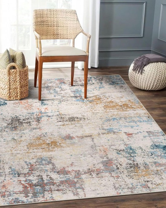 Cross-border Amazon Nordic abstract crystal velvet rug, non-slip, stain-resistant sofa coffee table mat for living room decoration.