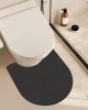 Cross-border modern minimalist solid color diatom mud carpet, absorbent and stain-resistant, household bathroom U-shaped toilet mat.