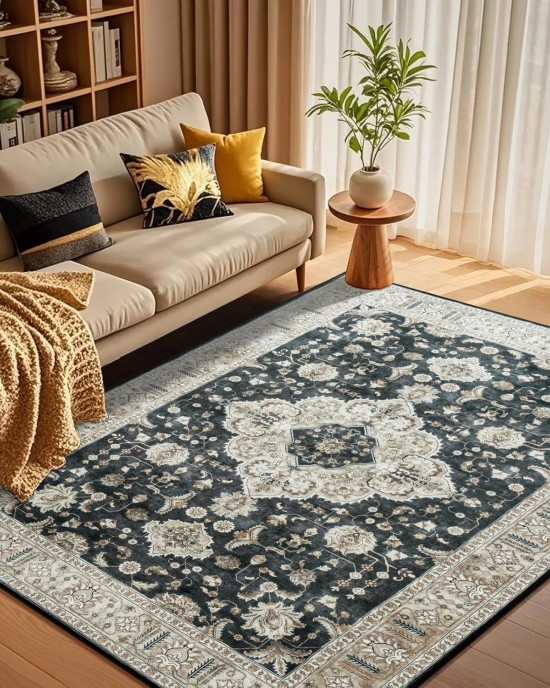 Cross-border Amazon Persian carpet, living room, stain-resistant, easy-care, dust-proof bedside decorative rug Cross-border Amazon Persian carpet, living room, stain-resistant, easy-care, dust-proof bedside decorative rug