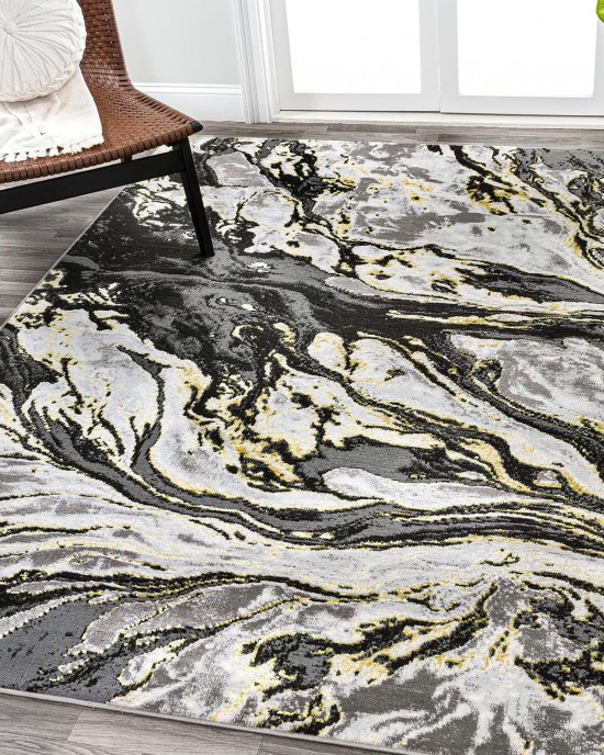 Cross-border Nordic abstract marble carpet, non-slip, stain-resistant, easy-to-care sofa rug for the living room, bedroom, decorative bedside rug.