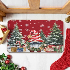 Diatom mud Amazon Christmas print floor mats, easy-care, stain-resistant, and wear-resistant doormats, available for shipping.