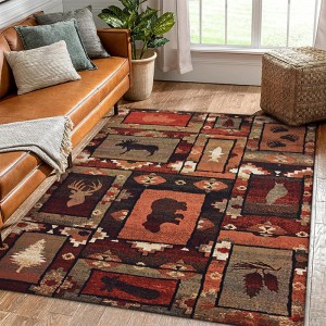 Cross-border American living room rugs, Amazon's hot-selling foldable living room rugs, American ethnic-style floor mats.