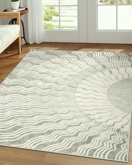 Simple line faux cashmere sun pattern bedroom decorative carpet, bedside rug, non-slip living room thickened carpet in stock. Simple line faux cashmere sun pattern bedroom decorative carpet, bedside rug, non-slip living room thickened carpet in stock.