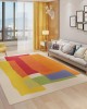 Dopamine Instagram-style imitation cashmere living room rug, non-slip bedside rug for girls' bedrooms, hotel and B&B decorative mat