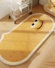 Cartoon bedroom bedside rug, funny expression cute plush bedside mat, long imitation cashmere carpet decorative mat Cartoon bedroom bedside rug, funny expression cute plush bedside mat, long imitation cashmere carpet decorative mat