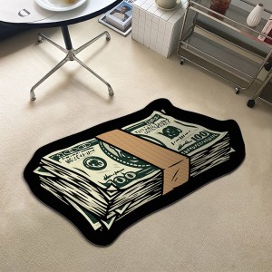 US dollar bill cross-border doormat, factory wholesale, Amazon entryway floor mat, wear-resistant decorative entryway mat