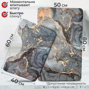 Cross-border TEMU cross-border marble diatom mud floor mats, non-slip and easy-care bathroom floor mats, wear-resistant entrance mats