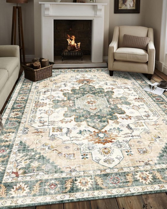 Cross-border vintage Persian carpet, home living room, non-slip and dust-resistant carpet, easy-care carpet for hotels and B&Bs Cross-border vintage Persian carpet, home living room, non-slip and dust-resistant carpet, easy-care carpet for hotels and B&Bs