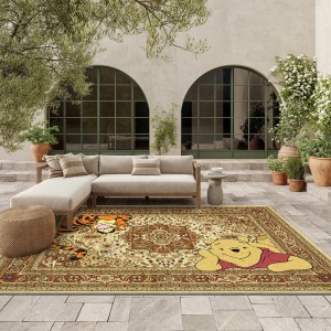 Cross-border cartoon Persian living room wall-to-wall carpet, non-slip and stain-resistant, outdoor terrace sofa blanket available for shipping