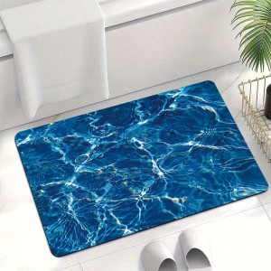 Creative visual corrugated diatom mud floor mat, absorbent, quick-drying floor mat for the bathroom, easy-care floor mat for the entryway.