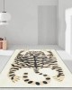 Temu cross-border imitation tiger-print crystal velvet carpet for living room decoration, non-slip, stain-resistant, and easy-care sofa blankets.