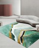 Cross-border simple geometric crystal velvet carpet for home living room decoration, easy-care wall-to-wall large sofa rug in stock