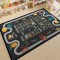 Cartoon children's parking lot patterned play rug, living room decorative rug, bedroom bedside blanket, in stock for dropshipping