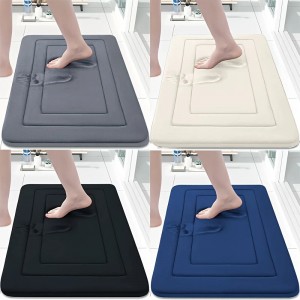 Temu Amazon spot shipping, cross-border zigzag pattern coral fleece floor mat, factory wholesale, non-slip bathroom mats