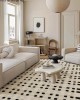 Wabi-sabi style living room rug, imitation cashmere non-slip carpet, luxurious large-area, full-coverage home bedroom bedside rug