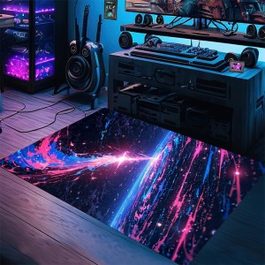 Cross-border Amazon starry sky carpet, stain-resistant and wear-resistant entrance doormat, gaming room, living room, and coffee table easy-care carpet