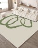 In stock Green forest-style minimalist living room carpet, ins-style sofa and coffee table mat, simple, high-end wall-to-wall carpet for home use.
