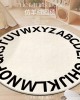Simple round living room carpet, simple lettered solid color carpet, imitation cashmere bedroom bedside blanket, study desk and chair cushion for cooling