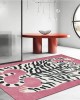 Temu cross-border imitation tiger-print crystal velvet carpet for living room decoration, non-slip, stain-resistant, and easy-care sofa blankets.