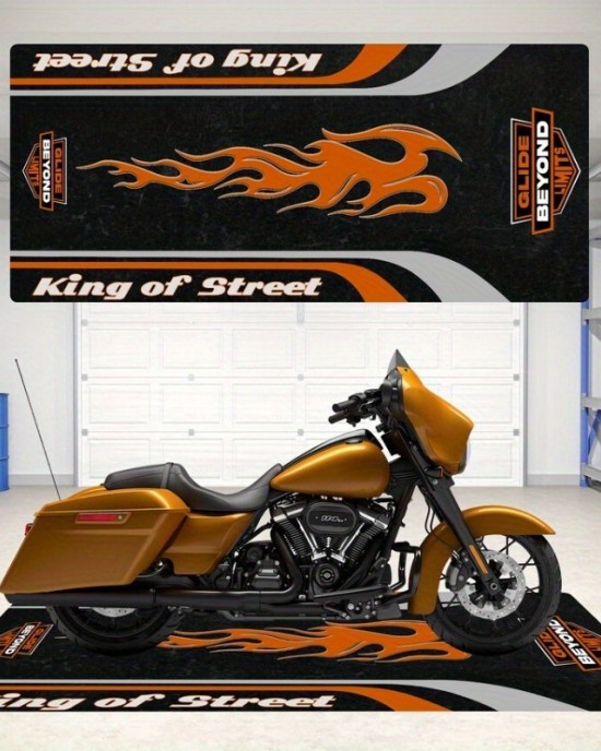 New Amazon cross-border crystal velvet floor mats for home basements, stain-resistant, wear-resistant, and easy-care motorcycle display mats