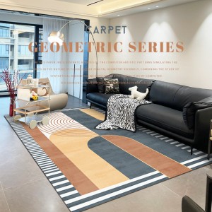 Nordic Simple living room carpet, modern sofa coffee table rug, printed wall-to-wall bedroom mat with stain-resistant design.