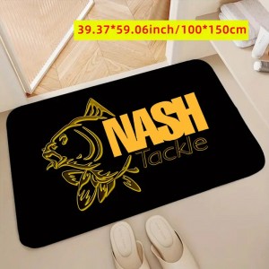 TEMU cross-border American trendy brand printed floor mats for home entryways, stain-resistant, wear-resistant, and easy-care mats.