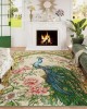 Amazon's American peacock print decorative floor mats, durable and stain-resistant coffee table rugs for the living room, bedroom cooling mats. Amazon's American peacock print decorative floor mats, durable and stain-resistant coffee table rugs for the living room, bedroom cooling mats.