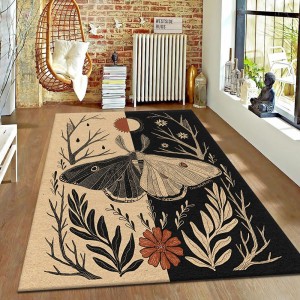 American retro animal carpet, living room decorative wall-to-wall rug, stain-resistant and wear-resistant area rug for bedroom bedside rug