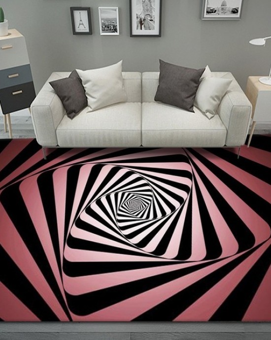Cross-border carpets, living room sofa rugs, 3D vortex wall-to-wall carpets, creative three-dimensional floor mats available for shipping