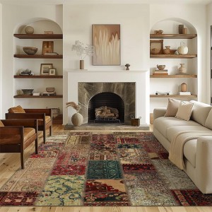 American retro Moroccan carpets, ethnic-style living room sofa coffee table rugs, and bedroom coffee table rugs Wall-to-wall homestay decorative carpet