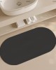 Cross-border modern minimalist solid color diatom mud carpet, absorbent and stain-resistant, household bathroom U-shaped toilet mat.