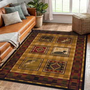 American country carpet, light luxury bedroom, living room, hotel, ethnic bedside rug, wall-to-wall vintage carpet.