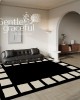 French carpets, living room coffee table and bedroom bedside black and white sofa rugs, premium luxury, stain-resistant, fragrant floor mats, in stock