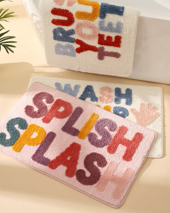 Cartoon wash time bathroom faux cashmere absorbent doormat, thick entryway doormat in stock. Cartoon wash time bathroom faux cashmere absorbent doormat, thick entryway doormat in stock.