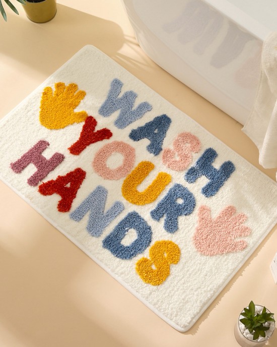 Cartoon wash time bathroom faux cashmere absorbent doormat, thick entryway doormat in stock. Cartoon wash time bathroom faux cashmere absorbent doormat, thick entryway doormat in stock.