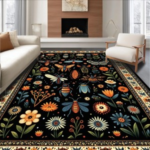 Cross-border American-style wall-to-wall living room carpet, absorbent, stain-resistant, easy-to-care sofa rug, outdoor balcony decorative rug.