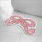 Amazon shaped bow faux cashmere floor mat, absorbent bathroom doormat, easy-care entrance doormat in stock.