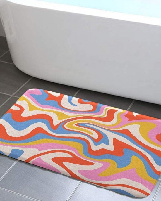Creative striped diatom mud bathroom mat, non-slip, absorbent bathroom, foot mat, stain-resistant, easy-to-care entryway. Floor Mats Creative striped diatom mud bathroom mat, non-slip, absorbent bathroom, foot mat, stain-resistant, easy-to-care entryway. Floor Mats