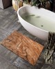 Cross-border retro imitation wood grain diatom mud floor mat for bathroom shower, non-slip, absorbent, and dirt-resistant entrance mat