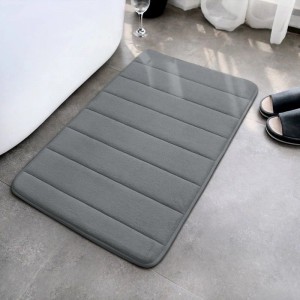 Cross-border striped quilted coral fleece floor mat, manufacturer wholesale, non-slip bathroom mats, TEMU Amazon stock and dropshipping