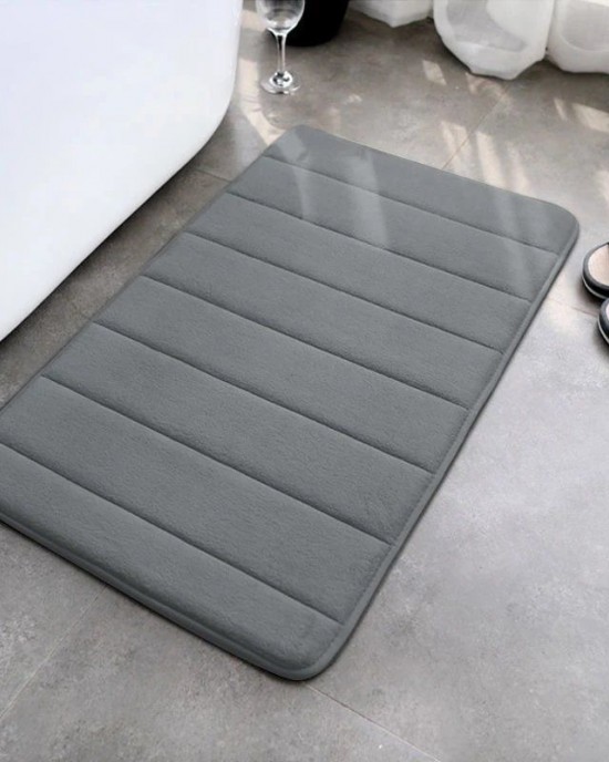 Cross-border striped quilted coral fleece floor mat, manufacturer wholesale, non-slip bathroom mats, TEMU Amazon stock and dropshipping