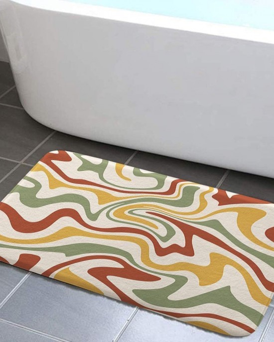 Creative striped diatom mud bathroom mat, non-slip, absorbent bathroom, foot mat, stain-resistant, easy-to-care entryway. Floor Mats Creative striped diatom mud bathroom mat, non-slip, absorbent bathroom, foot mat, stain-resistant, easy-to-care entryway. Floor Mats