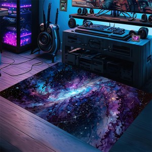 Cross-border Amazon starry sky carpet, stain-resistant and wear-resistant entrance doormat, gaming room, living room, and coffee table easy-care carpet